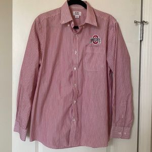 Men’s Ohio State Striped logo Oxford shirt